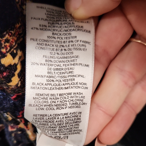 Express Black Puffer Jacket with Fur Trim - Picture 2 of 16